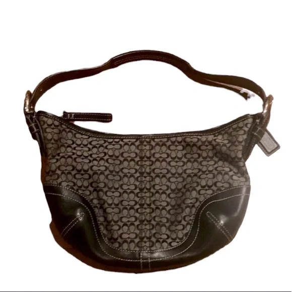 Coach Signature Canvas mini hobo bag in black - Picture 5 of 5